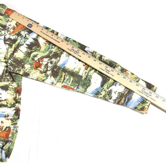 Daniel Cremieux All Over Print Fish Camping Western Button Front Flannel Sz XL - Picture 8 of 12